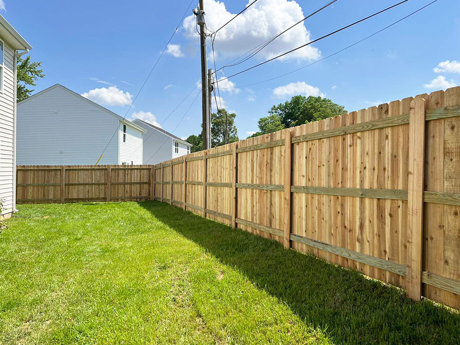Wood pet fencing in Louisville Kentucky