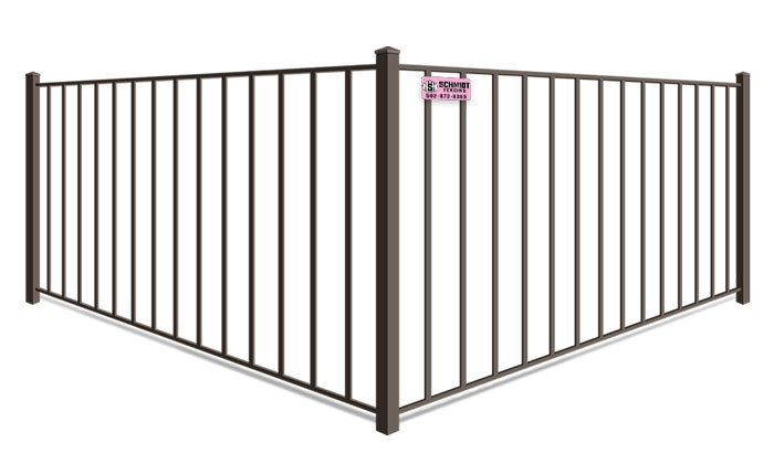 2 rail aluminum metal fence contractor in Louisville Kentucky