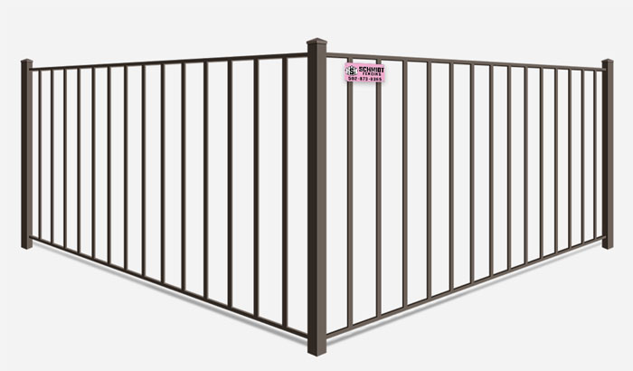 2 rail wrought metal fence contractor in Louisville Kentucky