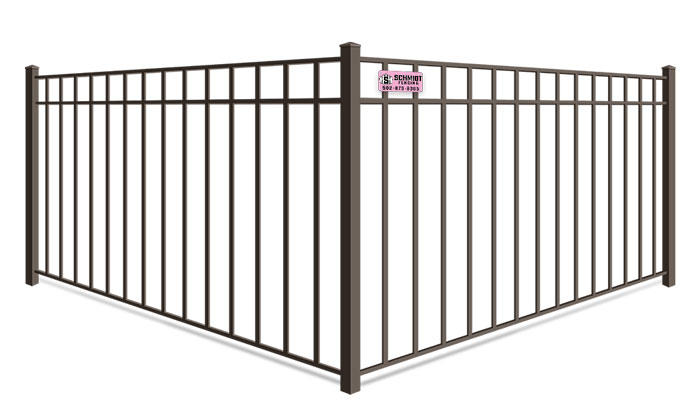 3 rail aluminum metal fence contractor in Louisville Kentucky