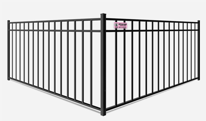 Strong metal fence installed with 3 rails in Louisville Kentucky
