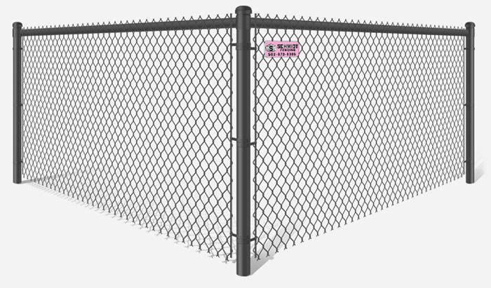 Black PVC-Coated chain link fence company in Louisville Kentucky
