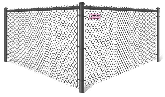 Black PVC-Coated chain link fence company in Louisville Kentucky