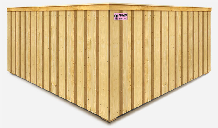 Decorative wood privacy fence with cap & trim in Louisville Kentucky