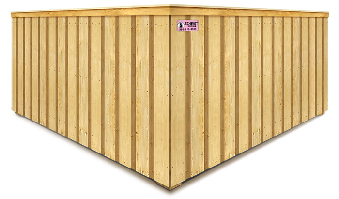 Decorative wood privacy fence with cap & trim in Louisville Kentucky