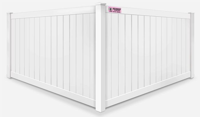 Full privacy white vinyl fence contractor in Louisville Kentucky