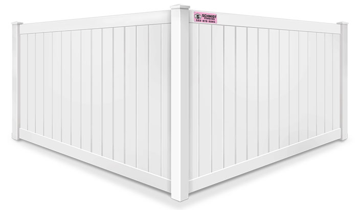 Full privacy white vinyl fence contractor in Louisville Kentucky
