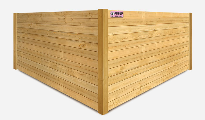 Horizontal privacy wood fence in Louisville Kentucky