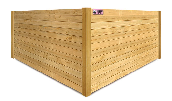 Horizontal privacy wood fence in Louisville Kentucky