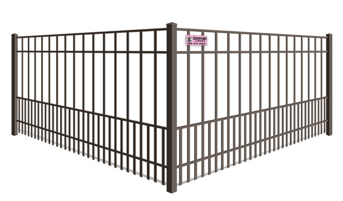 Aluminum fence with puppy pickets in Louisville Kentucky