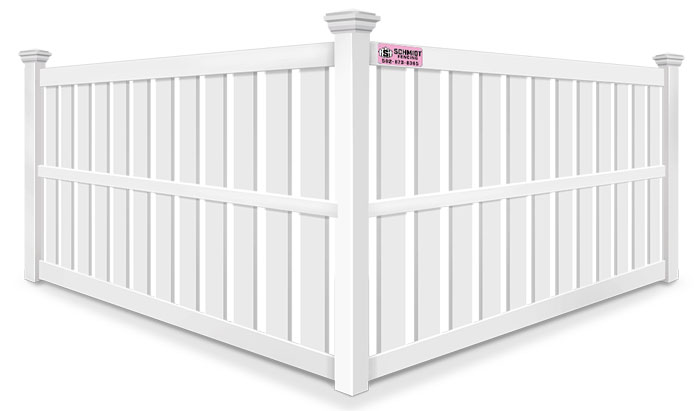 Semi-privacy vinyl fence contractor in Louisville Kentucky