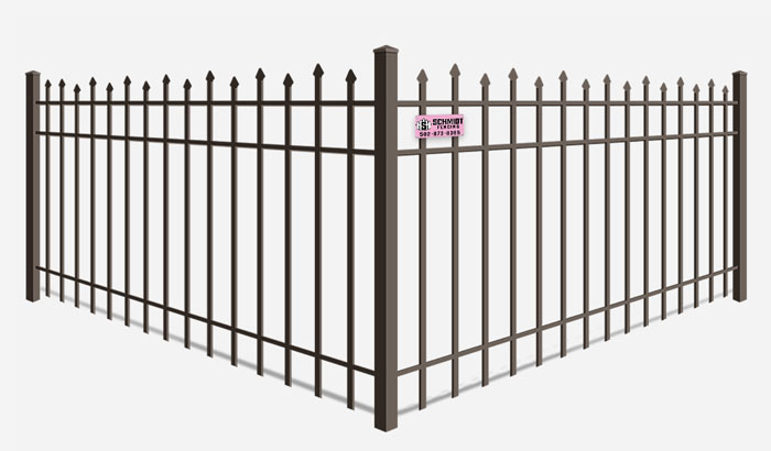 Alternating picket wrought steel fence company in Louisville Kentucky